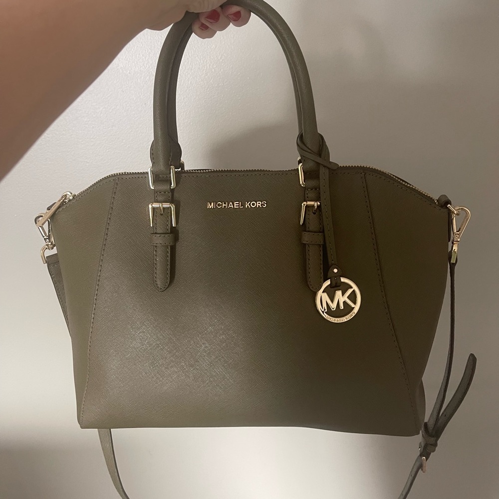 Green Michael kors purse